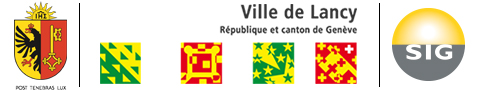 logos de la Ville de Genève, Ville de Lancy et SIG