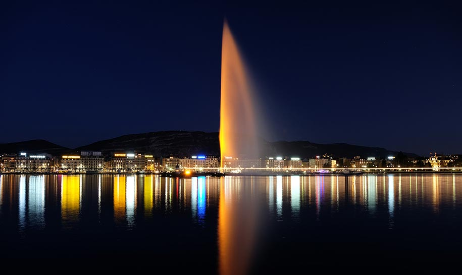 Jet d'eau orange